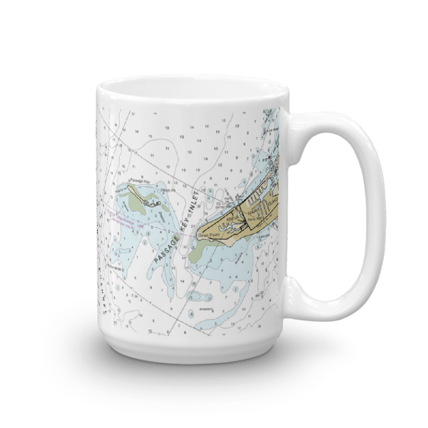 Egmont Channel Southwest Channel Passage Key Inlet Chart Mug · Chart Mugs