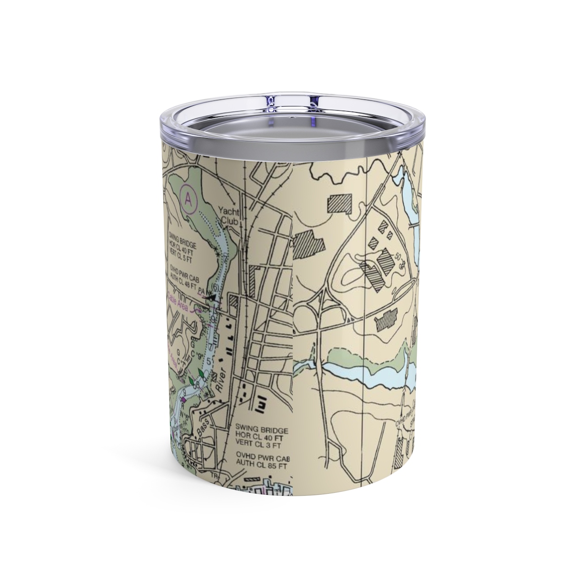 Crane River, Danvers River Stainless Nautical Chart Tumbler 10oz