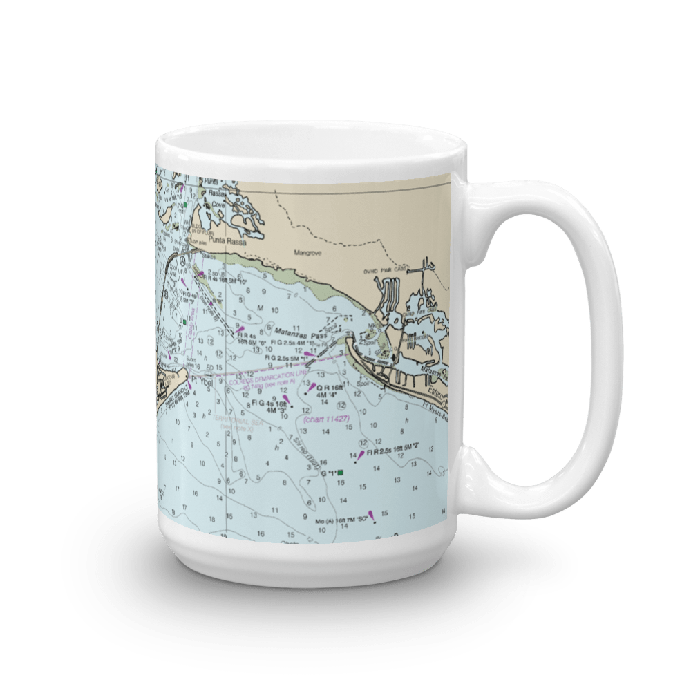 Sanibel Island & Sanibel Island Light Nautical Chart Mug · Chart Mugs