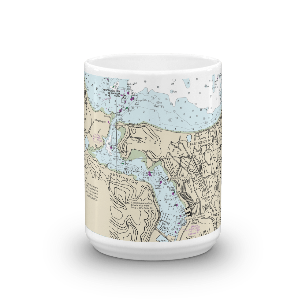 Huntington Harbor Nautical Chart Mug · Chart Mugs