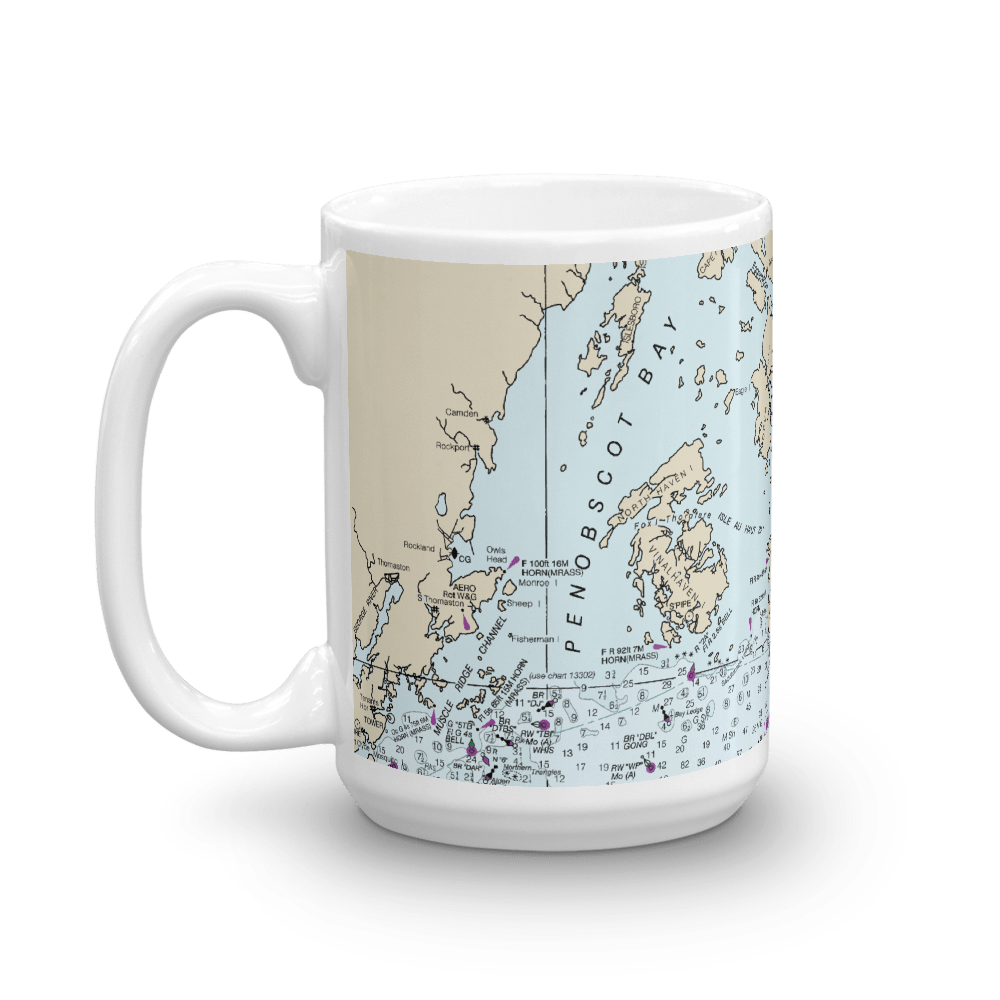 West Penobscot Bay Nautical Chart Mug · Chart Mugs