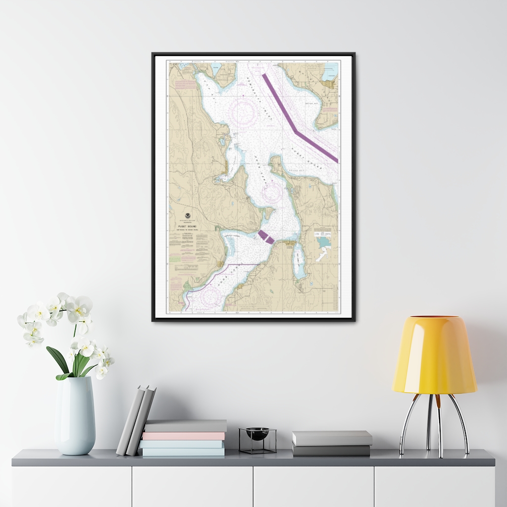 Puget SoundEntrance to Hood Canal Nautical Chart 18477 Floating