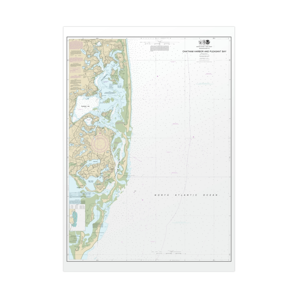 Chart 13248 Chatham Harbor and Pleasant Bay NOAA Nautical Chart
