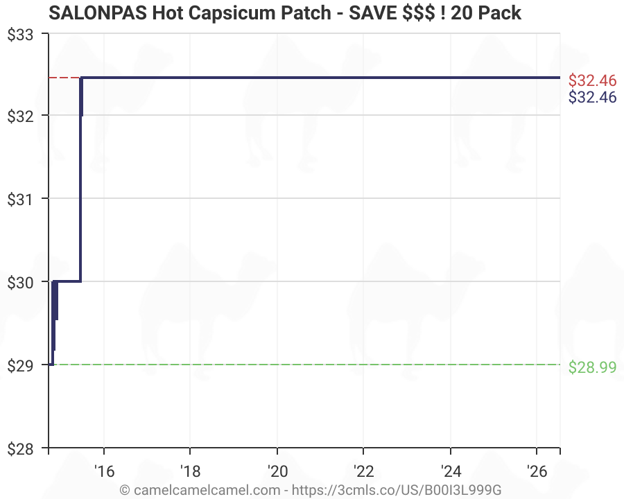 Salonpas Hot Capsicum Patch Save 20 Pack B00i3l999g