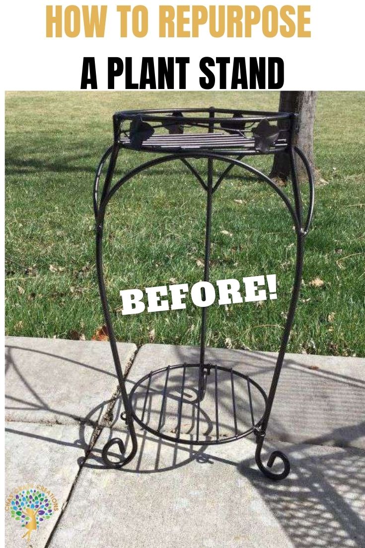 Repurposed Upcycled Plant Stand Easy DIY Chas' Crazy Creations