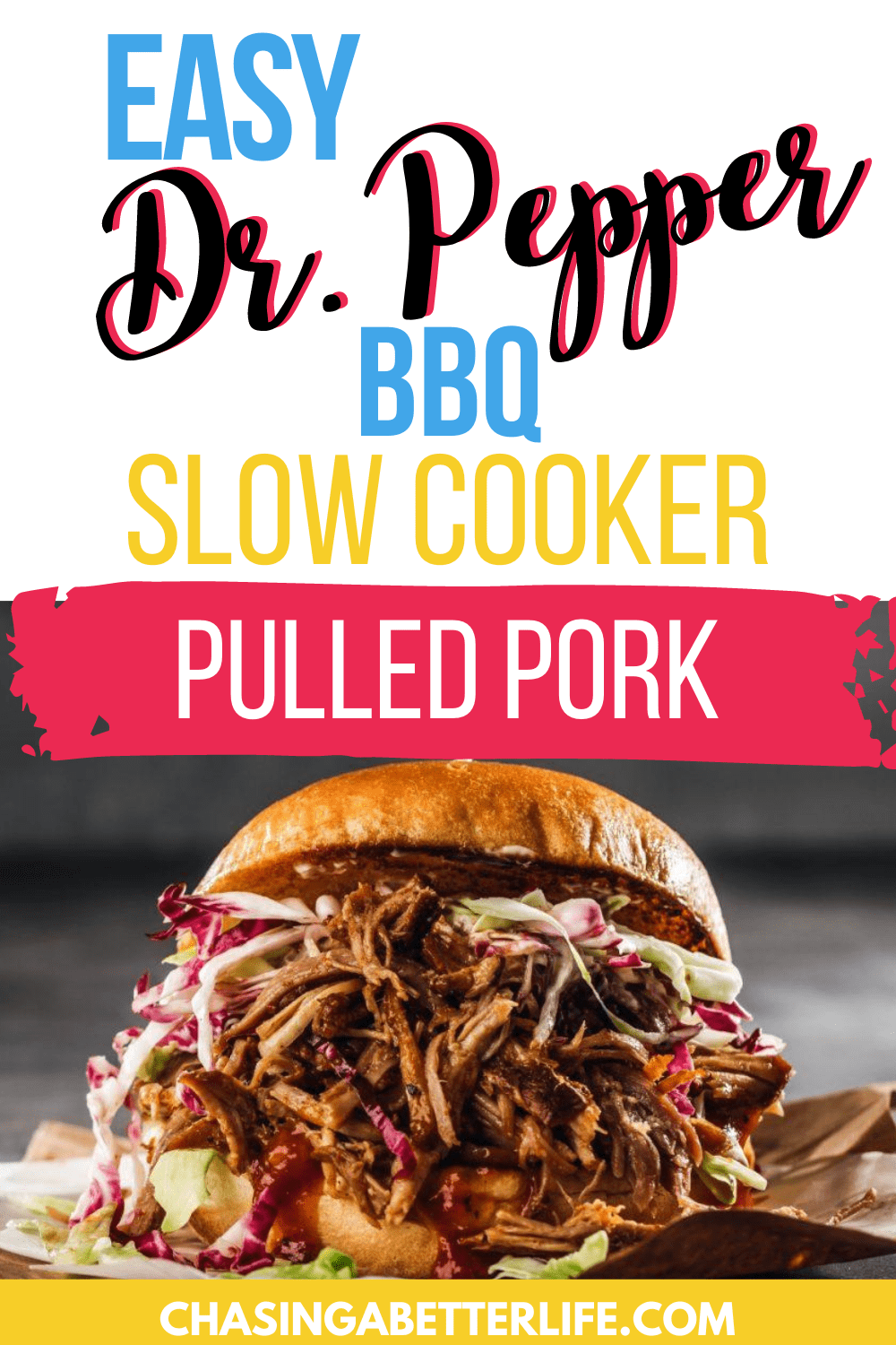 Easy Dr. Pepper BBQ Slow Cooker Pulled Pork