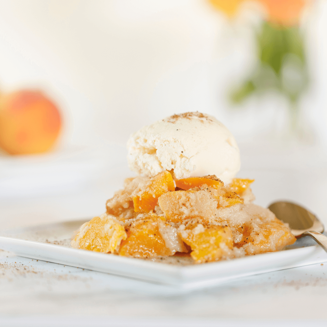3 Ingredient Crockpot Peach Dump Cake Magic