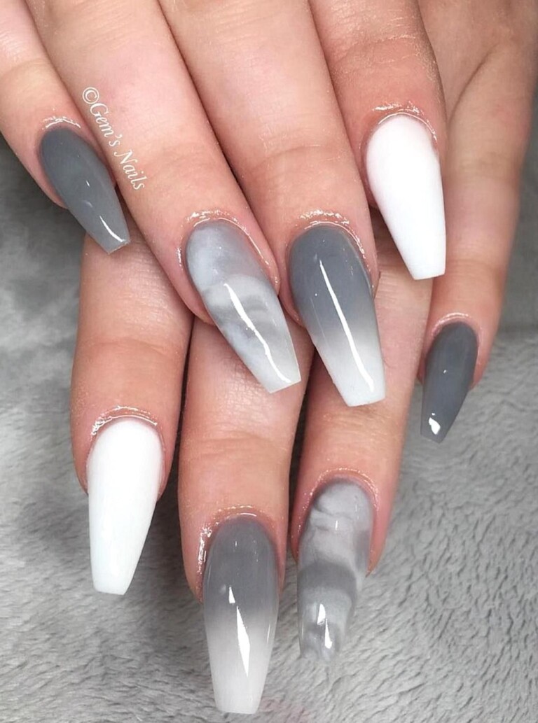 40+ Examples Of Grey & Silver Nails For A Cool Manicure