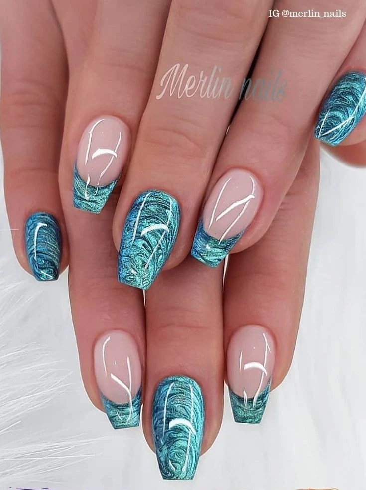 38+ Turquoise & Teal Nails For A Refreshing Manicure