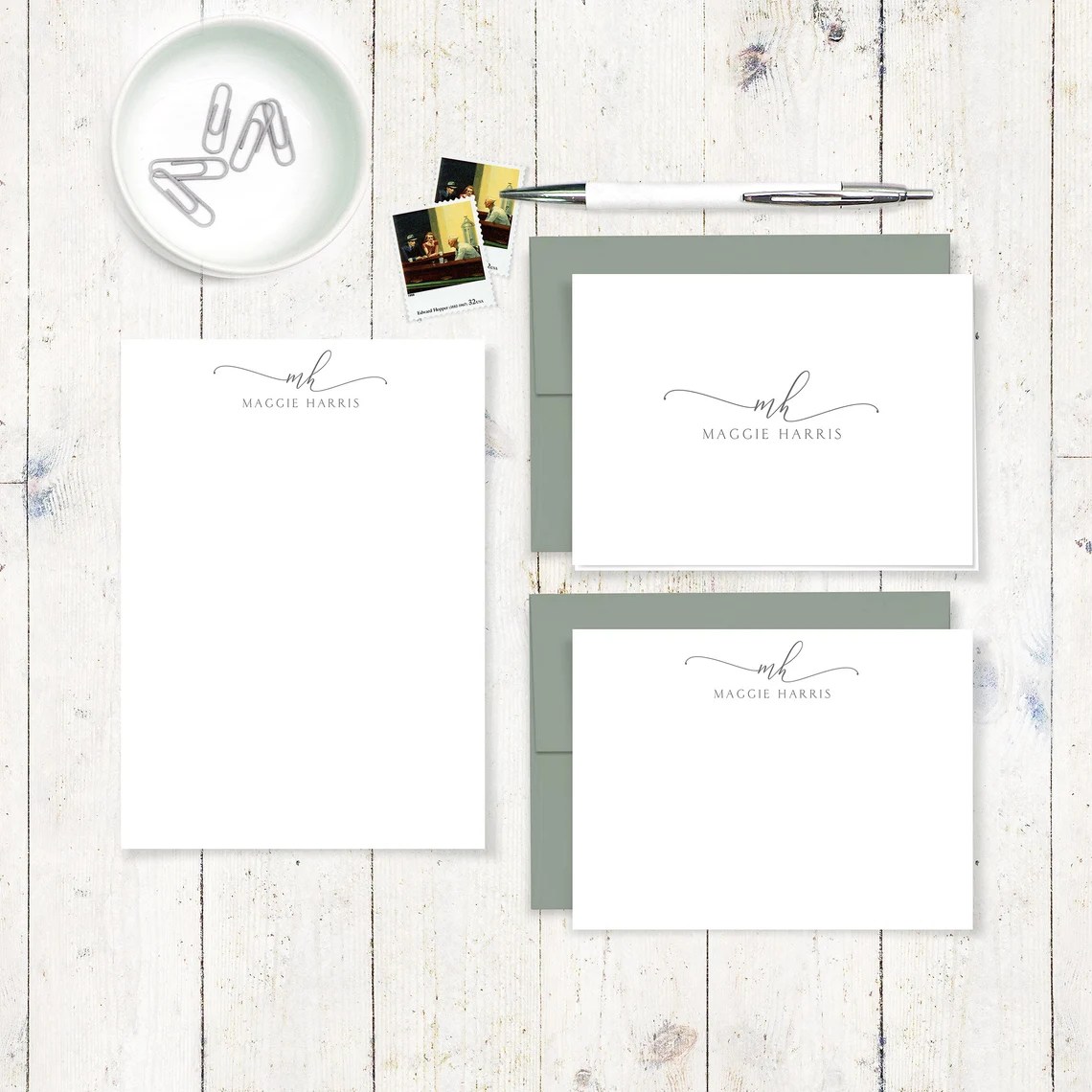 Complete Personalized Stationery Set