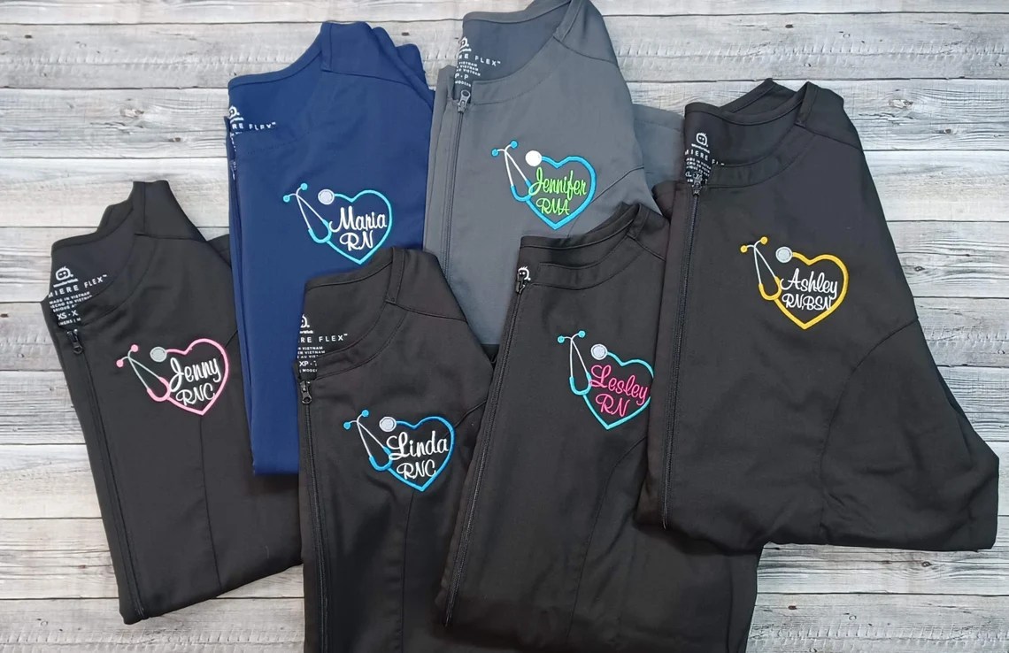 Custom Medical Full Zip Lightweight Jacket