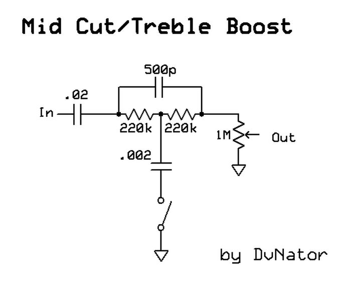Mid Cut/Treble Boost Switch Chasing Tone