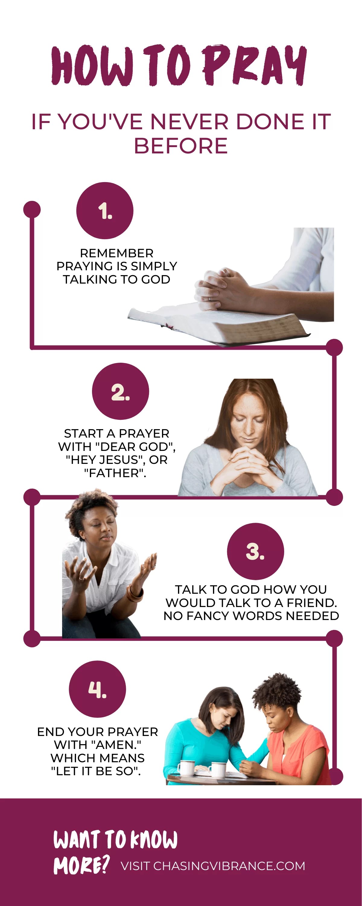 How to Pray 4 Simple Steps to a Powerful Prayer Life Chasing Vibrance