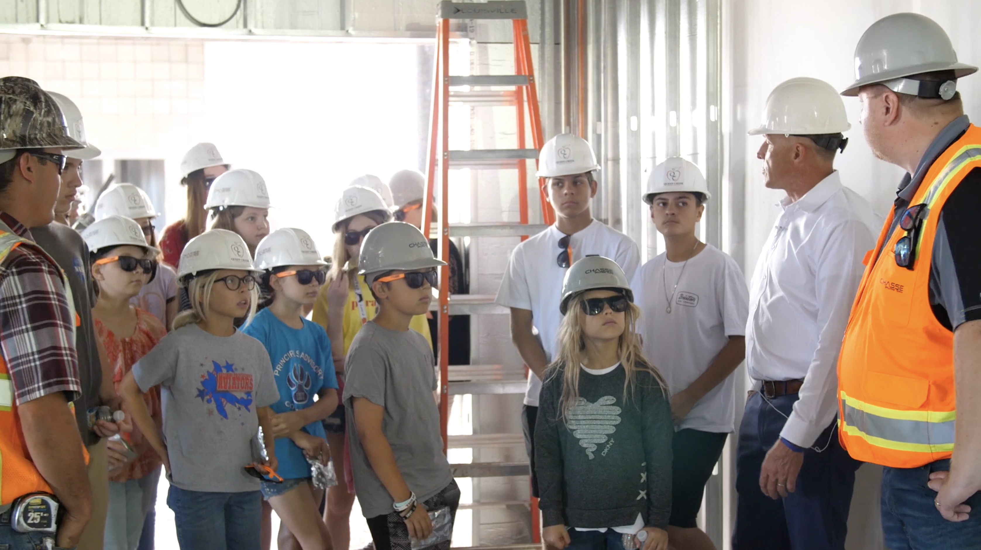 Queen Creek Students Tour Silver Valley Elementary Project Site