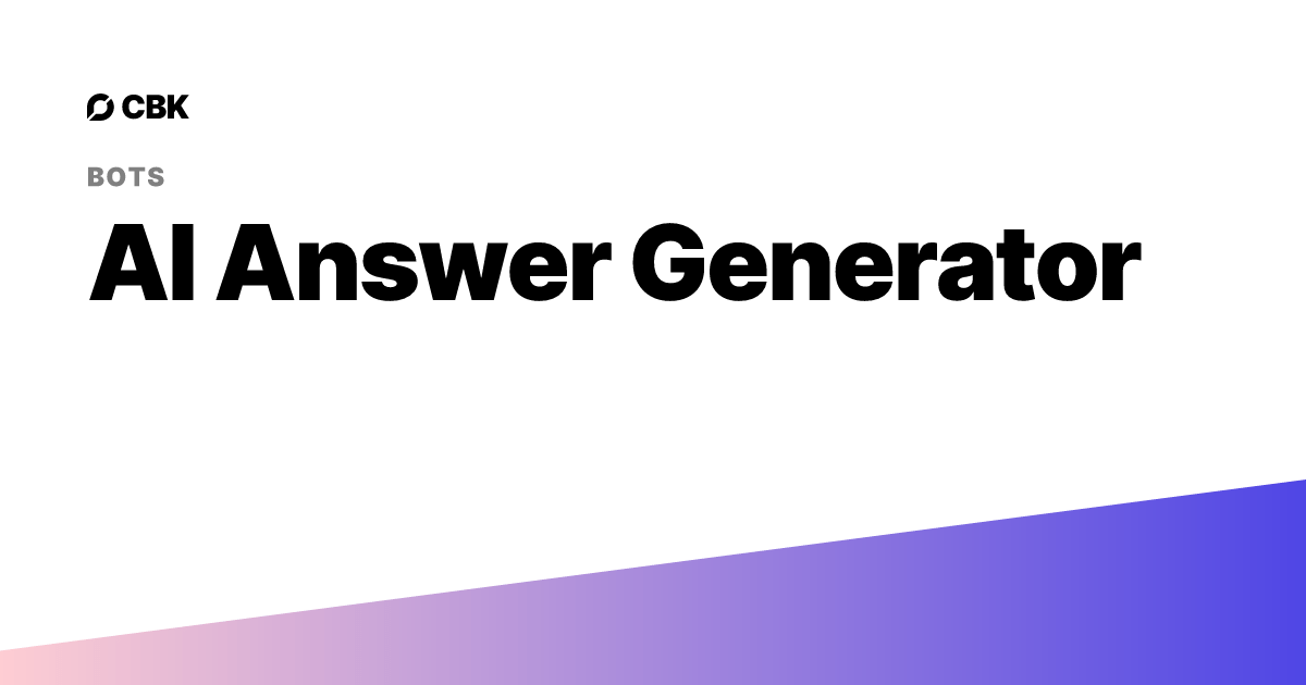 AI Answer Generator
