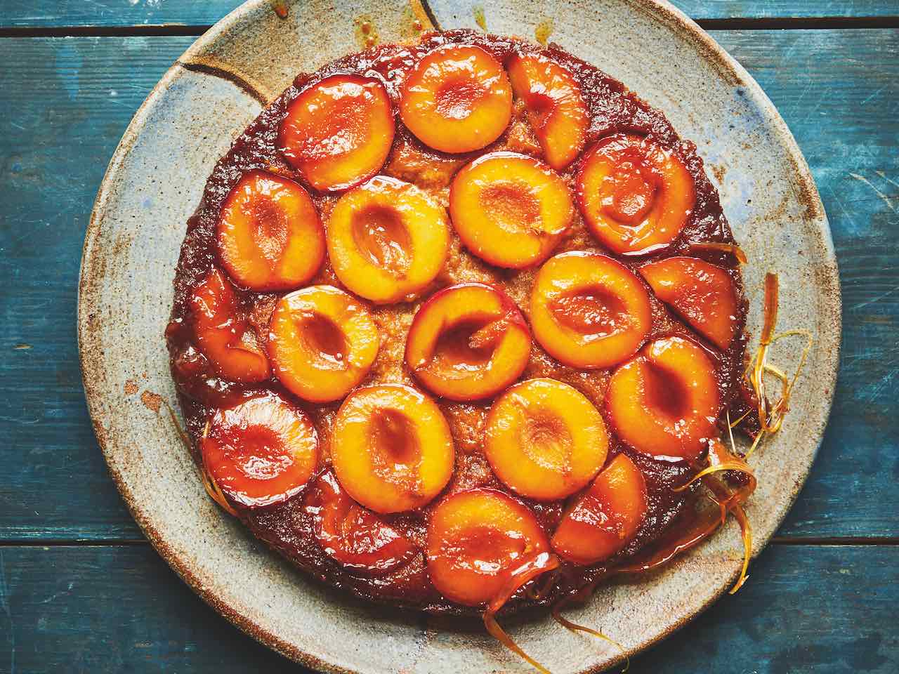 Caramelized Plum UpsideDown Cake Recipe Chatelaine