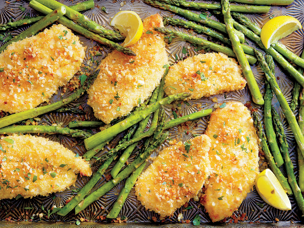 Chicken Cutlets & Roasted Asparagus Recipe Chatelaine