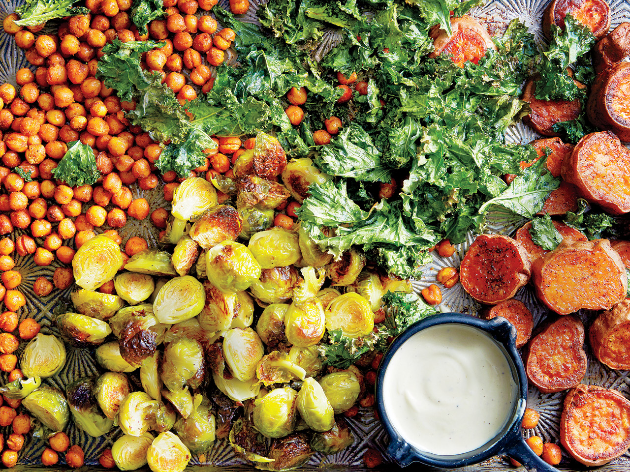Sheet Pan Roasted Vegetables and Chickpeas Bowl Recipe Chatelaine
