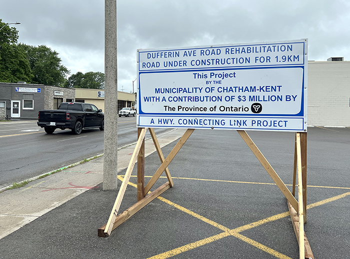 Dufferin Ave. construction underway in ’Burg The Chatham Voice