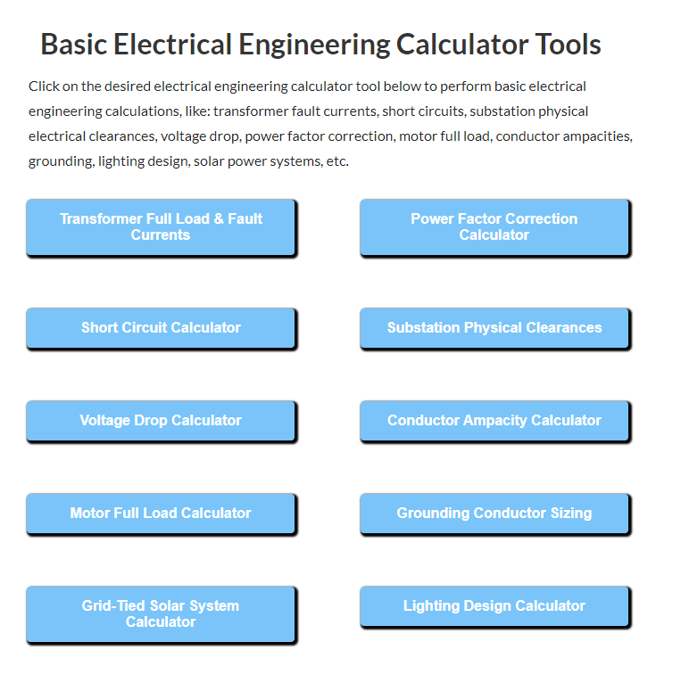 Electrical Calculator Tools Archives Chattanooga Electrical