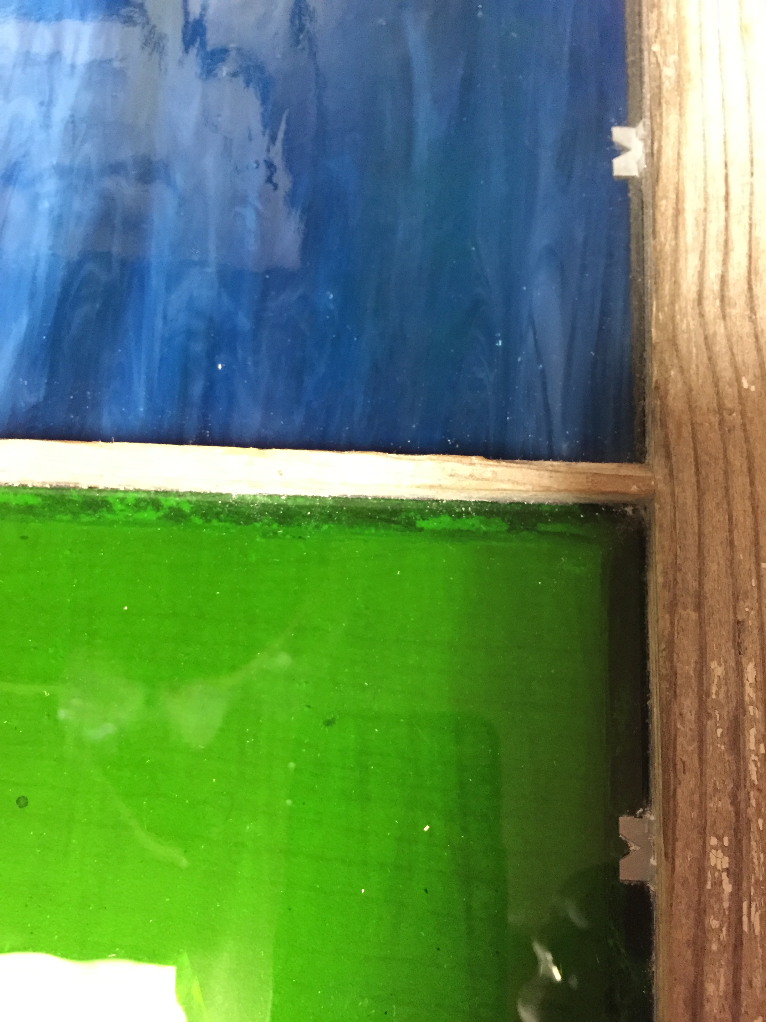 Window with stained glass panes final stages chattykathycentral