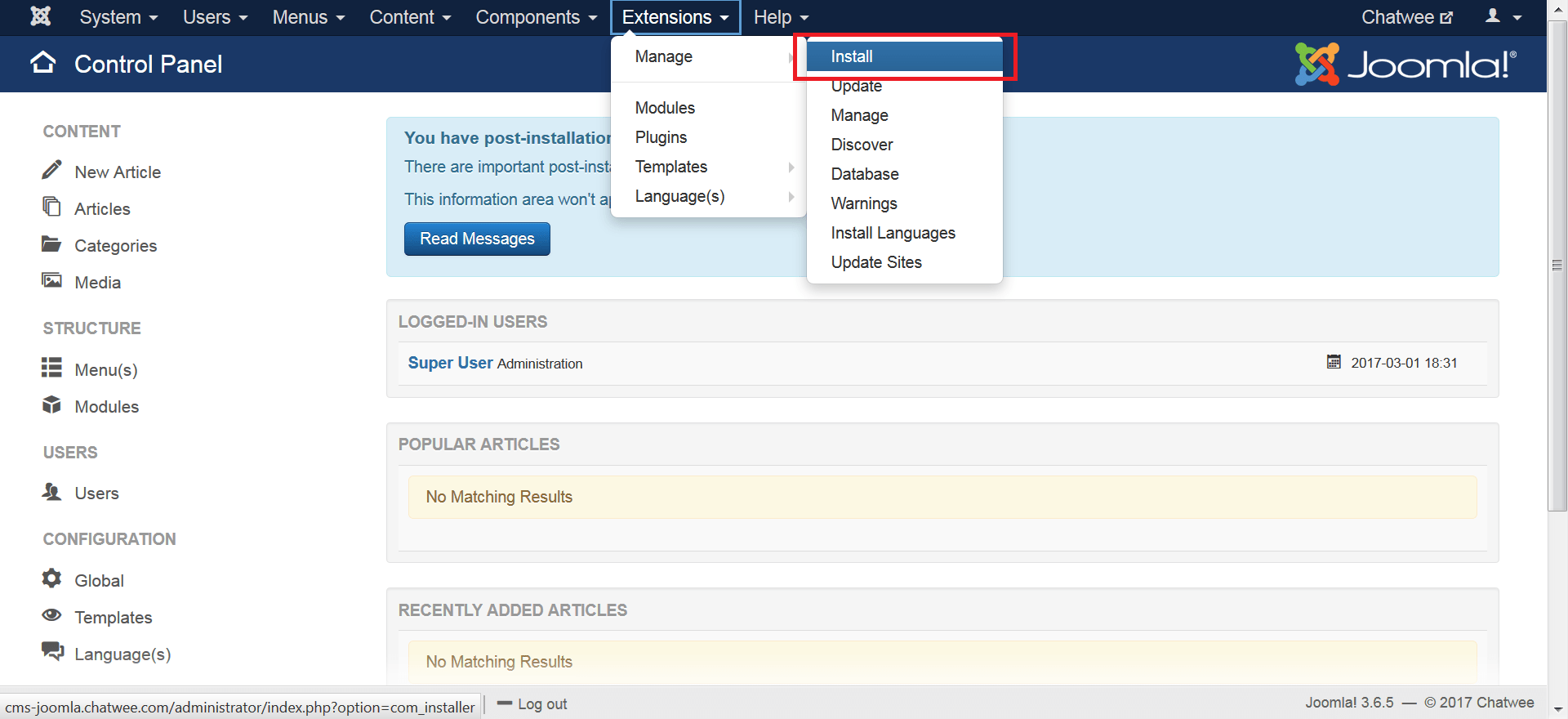 Joomla chat extension installation instructions Chatwee