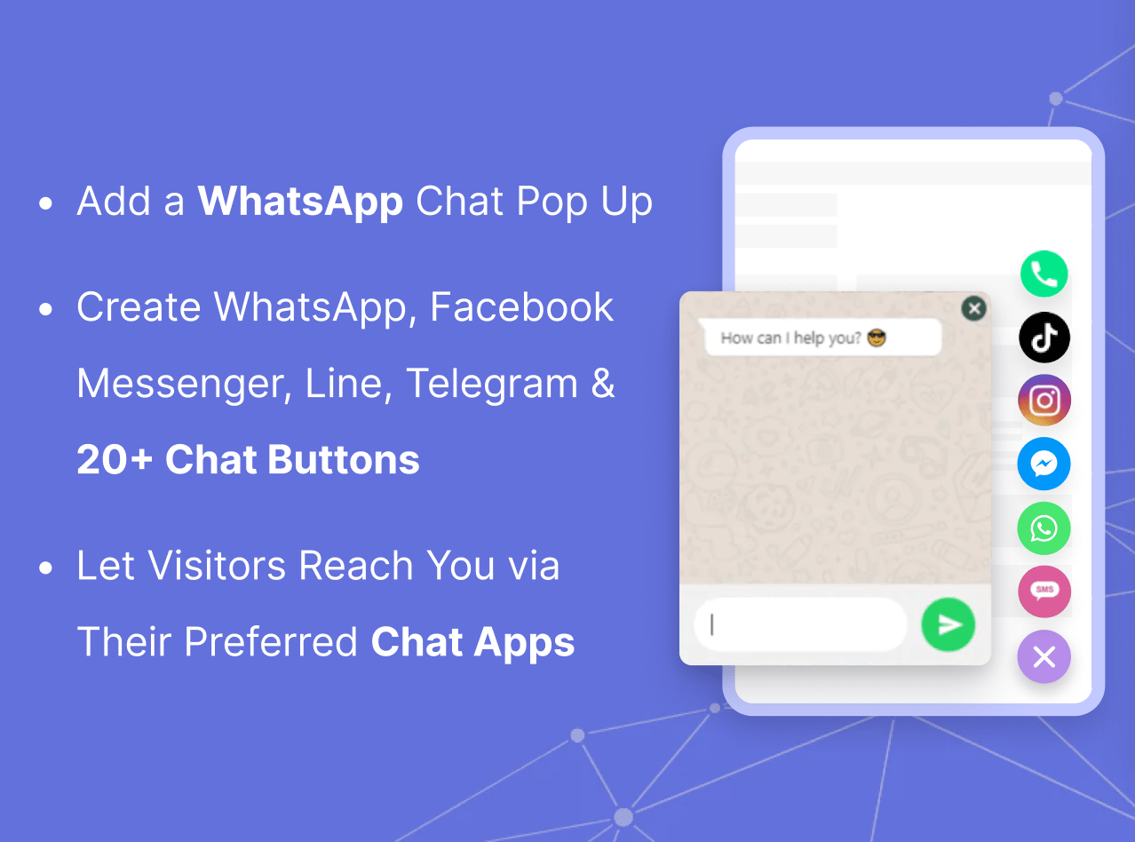 WhatsApp & Chat Buttons Chaty is a multichannel chat widget w Duda