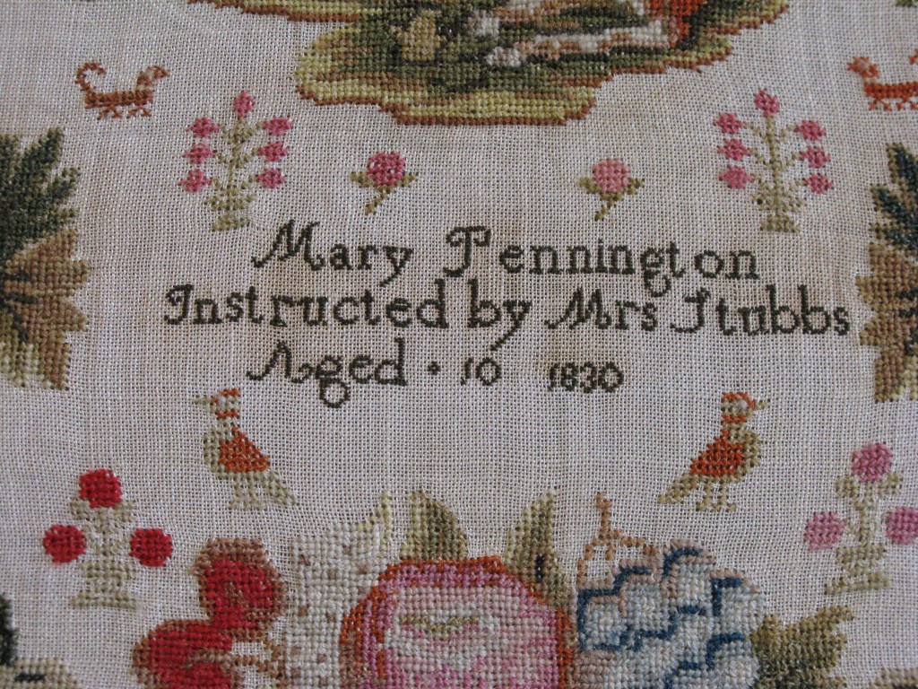 Hiscock & Shepherd Antiques present sampler Chawton House