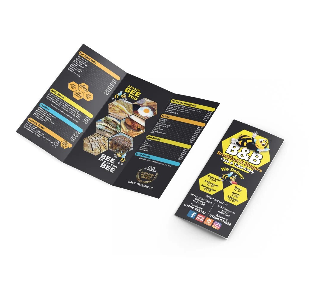 TriFold Menu Printing Cheap as Prints