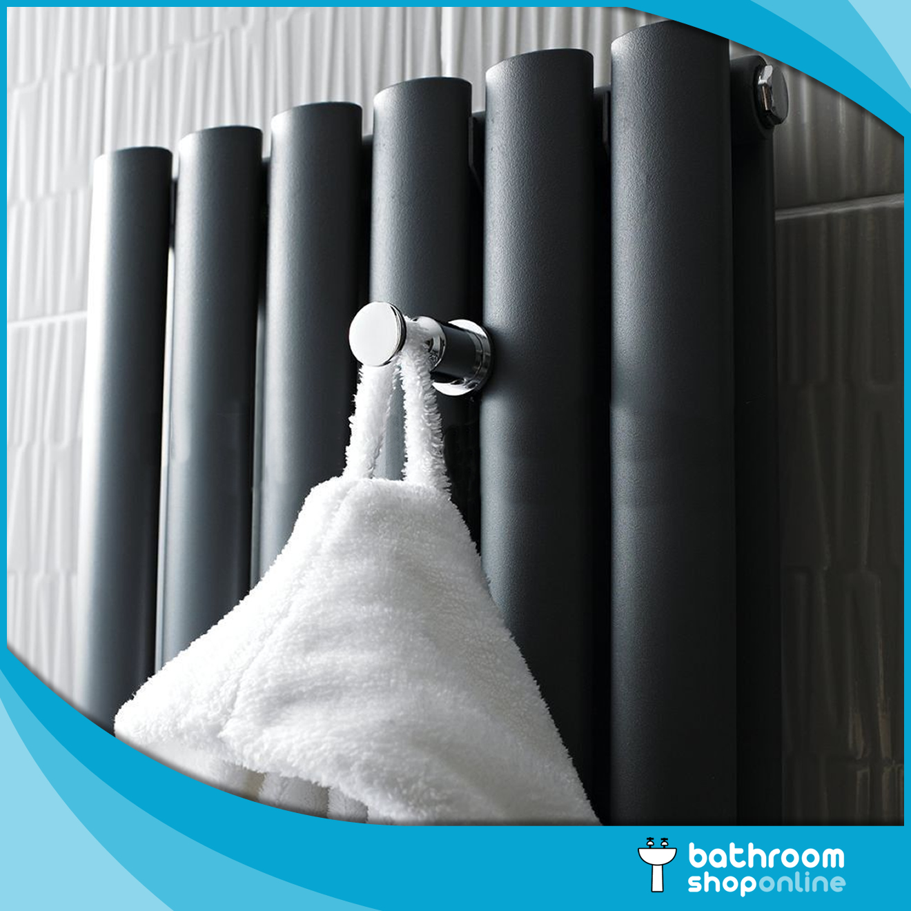 Hanger for Towel Rail Radiator Bath Robe Hook Holder Rad Chrome Effect