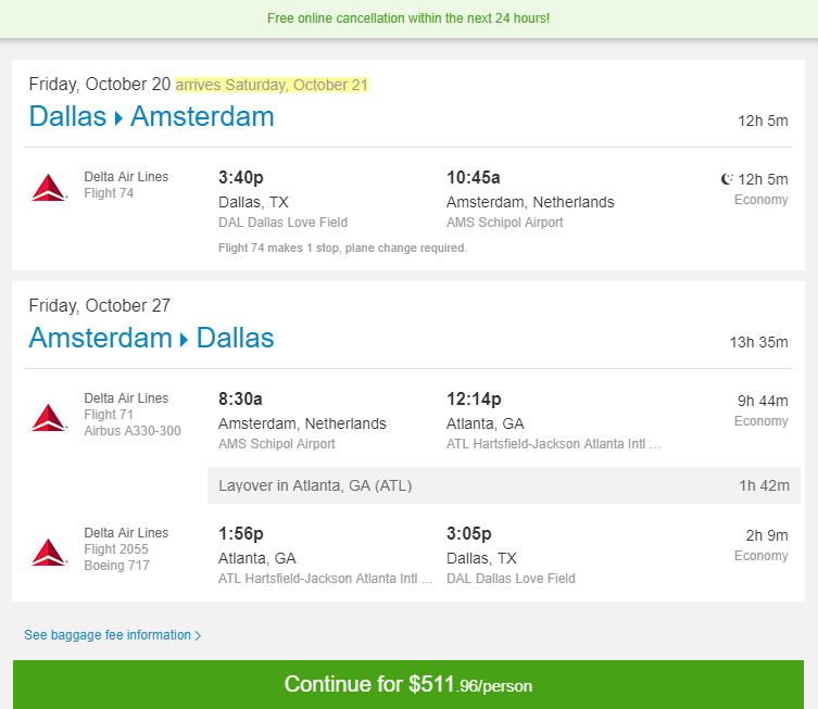 Cheap Flights Dallas to Amsterdam 487 / London 570 r/t Delta + SkyTeam