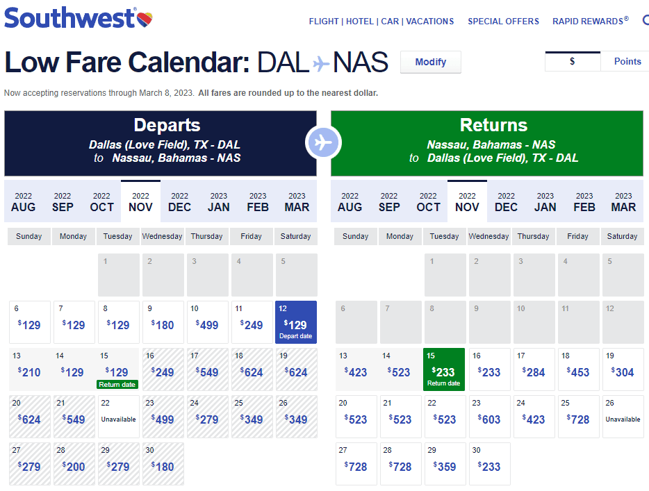 Cheap Flights Dallas to/from Nassau, Costa Rica (LIR), or