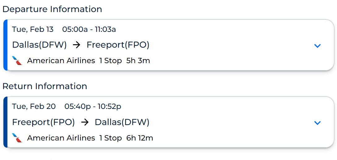 Cheap Flights Dallas to Freeport, Bahamas 385 r/t [Feb, Apr, May