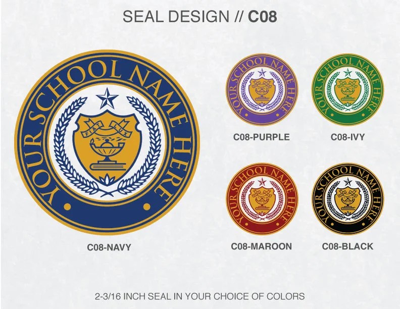 All New MultiColor Diploma Seal Designs! CheaperThanTuition!