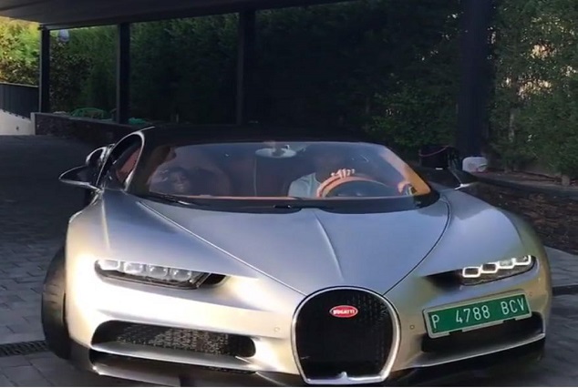 Ronaldo Shows Off His New £2.15m Customized CR7 Bugatti Chiron