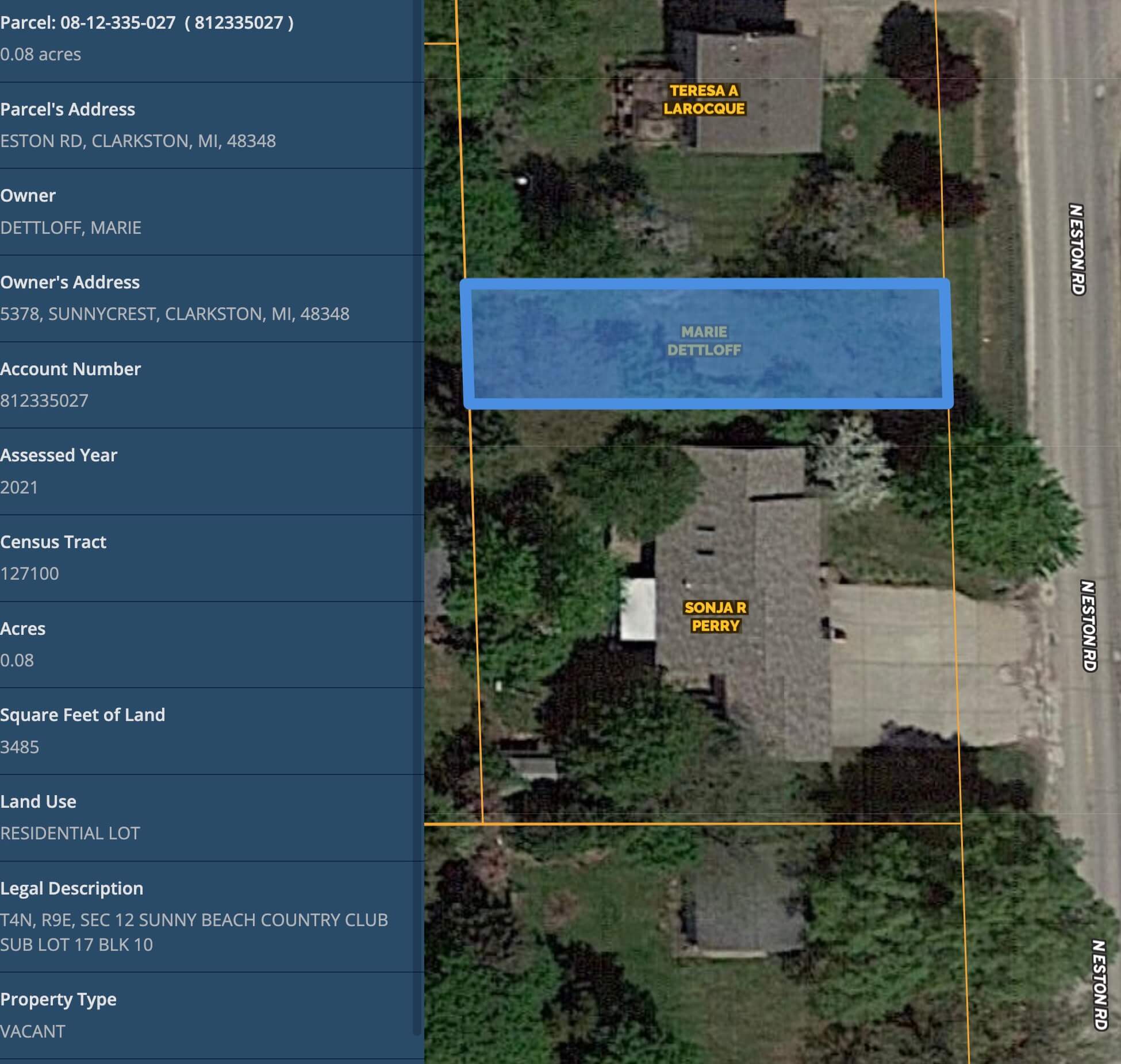 Undeveloped Lot Small, Flat Undeveloped Lot Residential