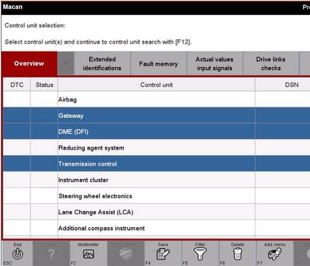 Porsche PIWIS II Tester Automatic Coding for Porsche Macan : car