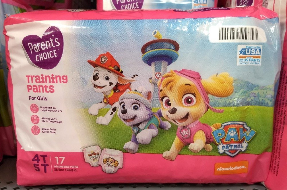 Parent's Choice Training Pants for Girls 4T 5T Walmart Made in the