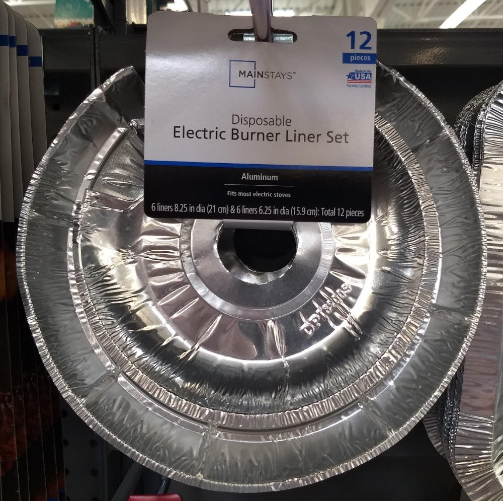 Mainstays Disposable Electric Burner Liner Set Walmart Made in the