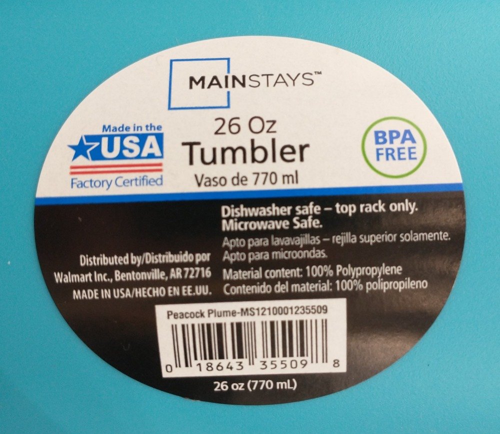 Mainstays 26 oz. Tumbler Walmart Made in the USA Cheap Simple Living