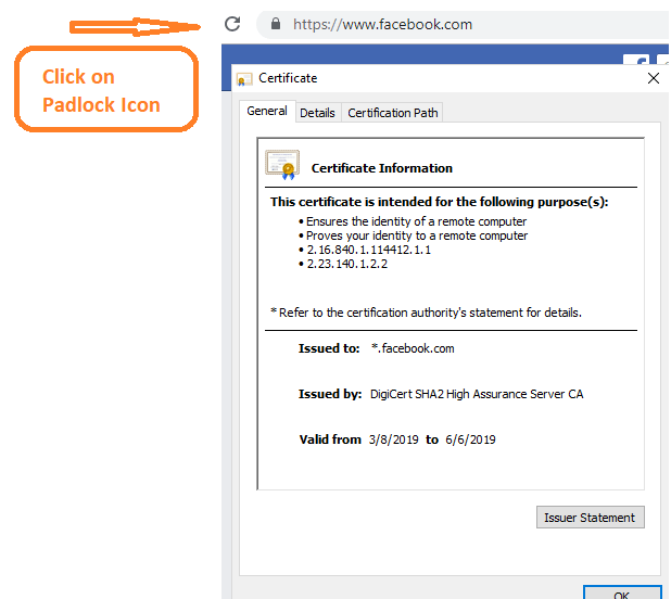 Certificate validation check seoicseoeb