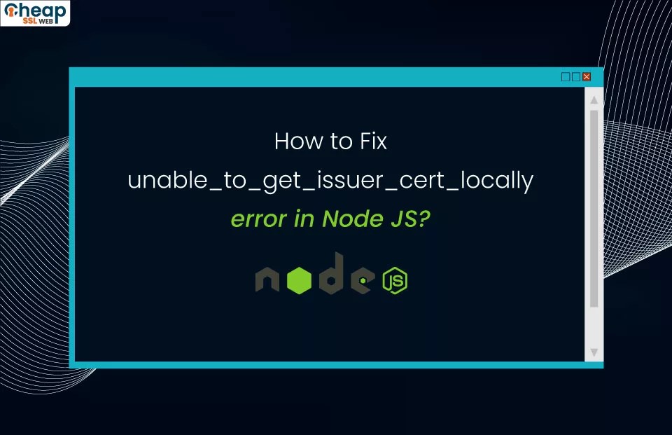 How to Fix unable_to_get_issuer_cert_locally Error in Node JS?