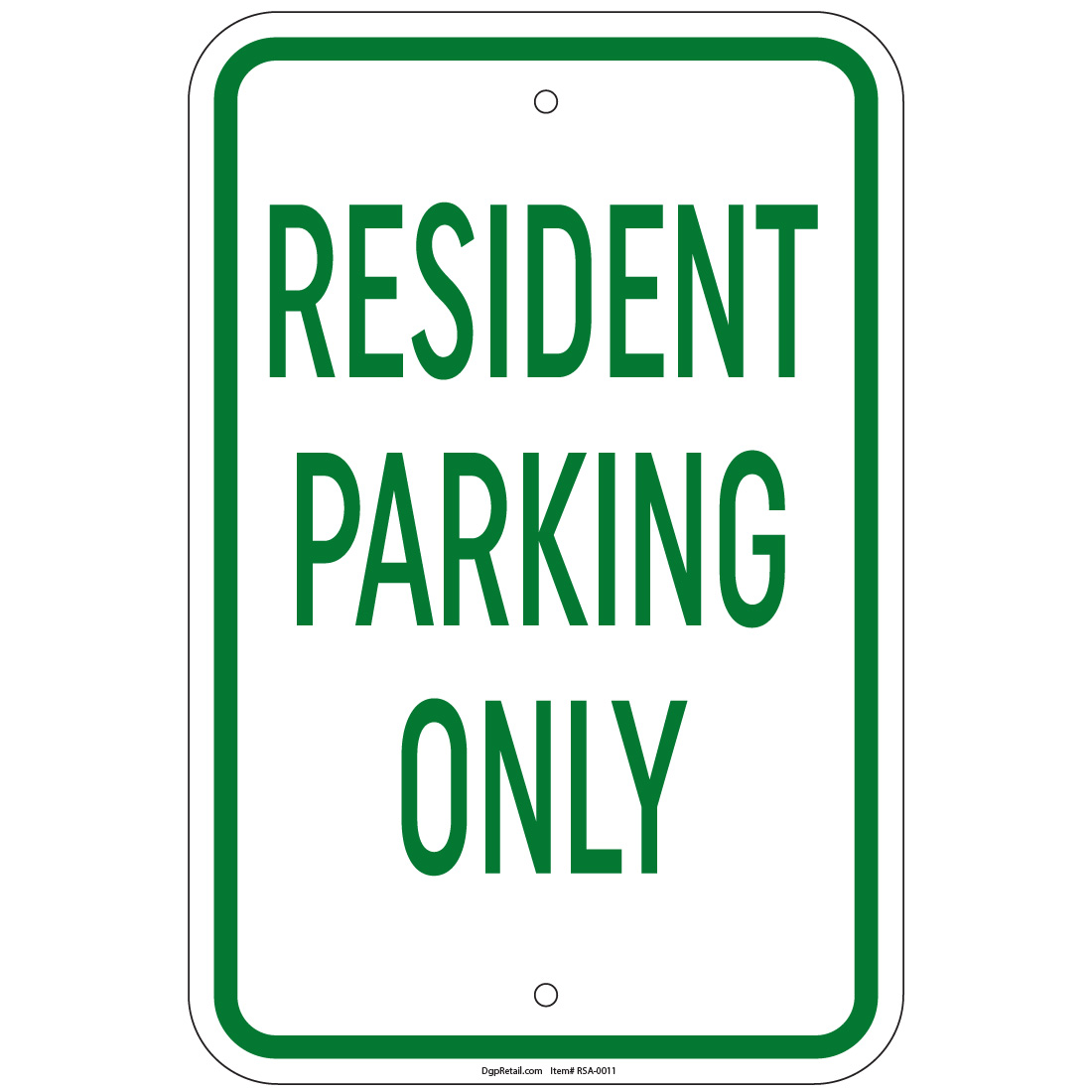 Resident Parking Only Sign 8"x12" Aluminum Signs Retail Store eBay