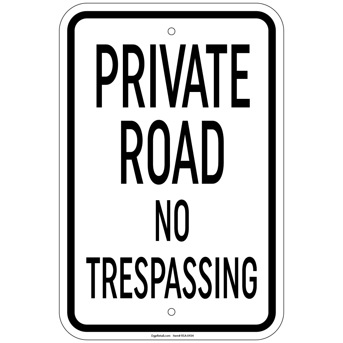 Private Road No Trespassing Sign 8"x12" aluminum Signs eBay