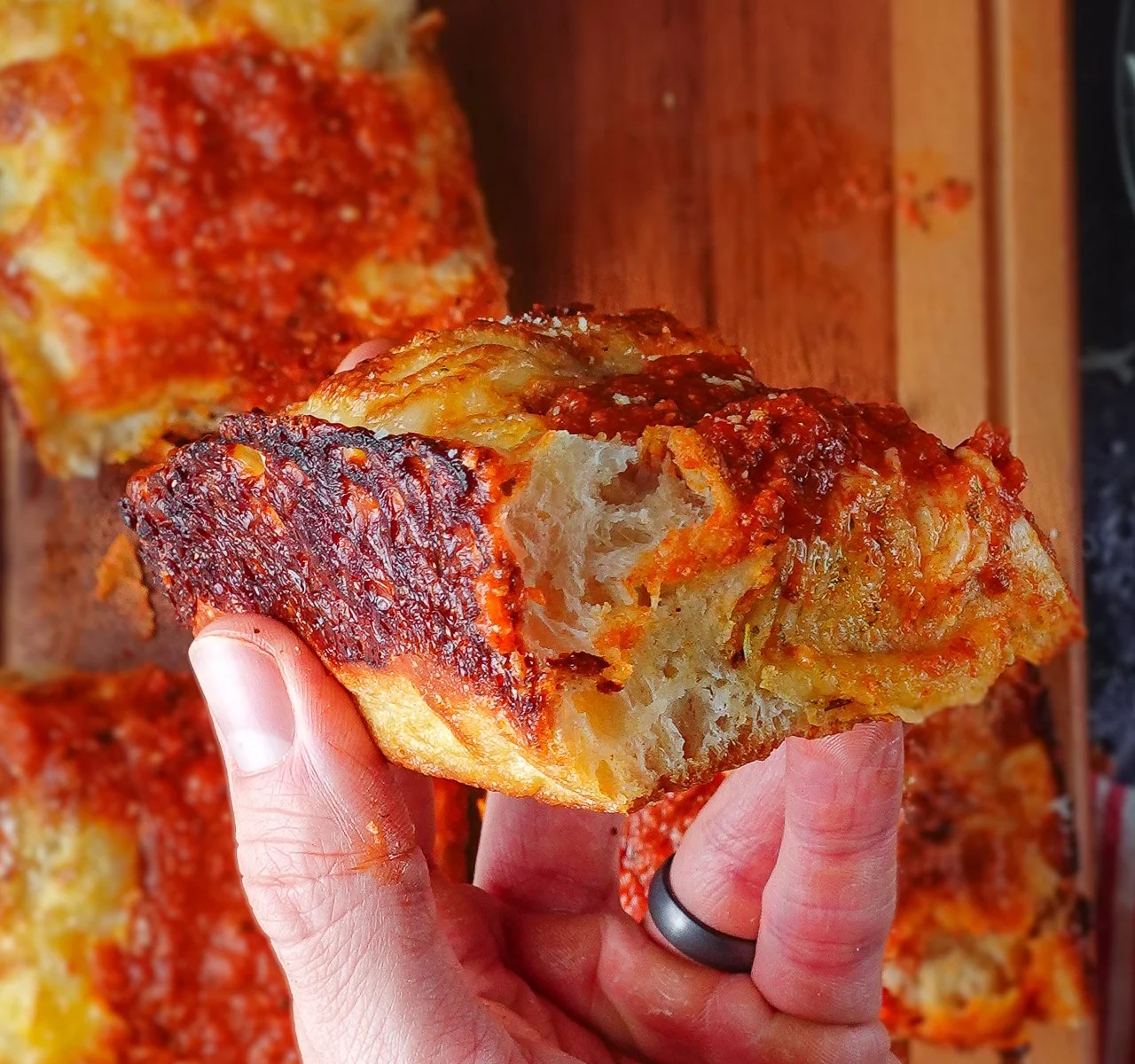 DetroitStyle Pizza Recipe With Cheesy Crispy Edges