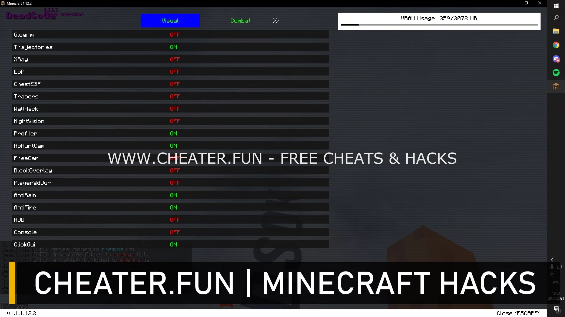 Cheat DeadCode (HVH / Legit) on Minecraft 1.12.2
