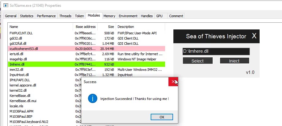 SoT (Sea of Thieves) DLL Injector