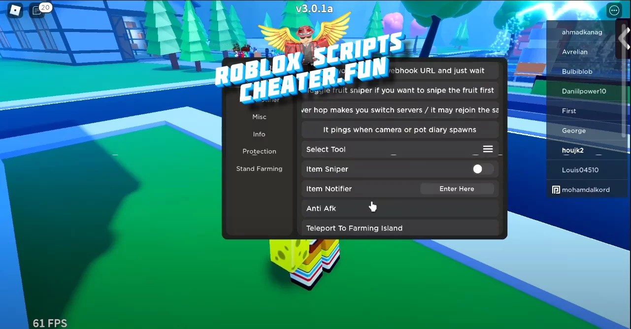 New GUI Script for Stands Awakening Roblox Auto Farm, Teleport