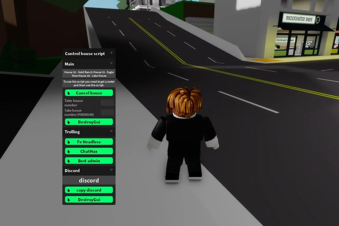 Roblox Brookhaven Script Fe Headless, All Pases, Garage