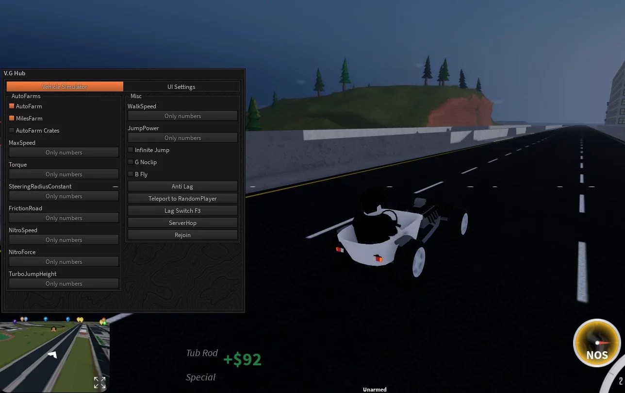 Vehicle Simulator Script AutoFarm, MilesFarm, Fly, More Progressio